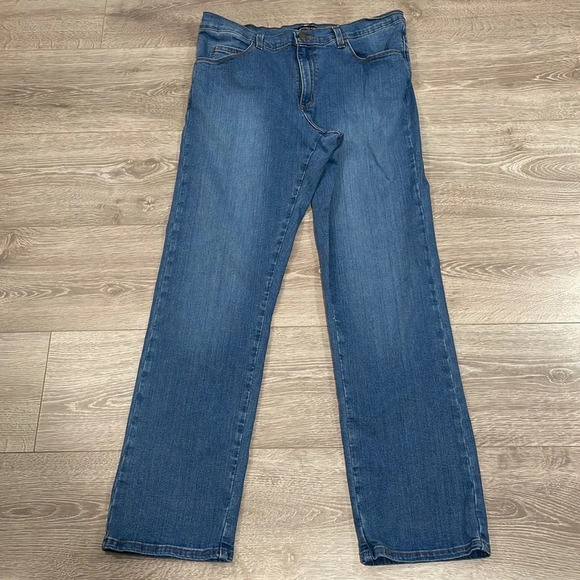 Lee Stretch Relaxed Fit Straight Leg Denim Jean 12 Long - Picture 1 of 15